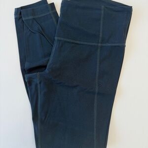 Athleta Blue Salutation Tights size MP